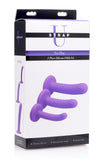 Tri-Play 3 Pc Purple Silicone Dildo Set