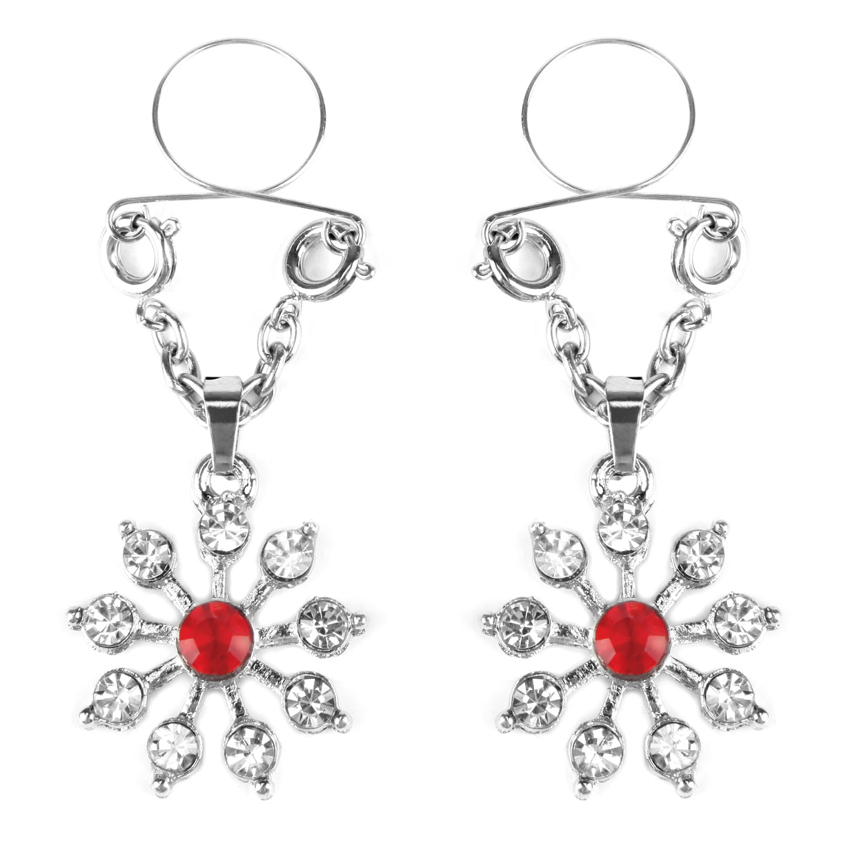 Ruby and Diamond Star Nipple Jewellery