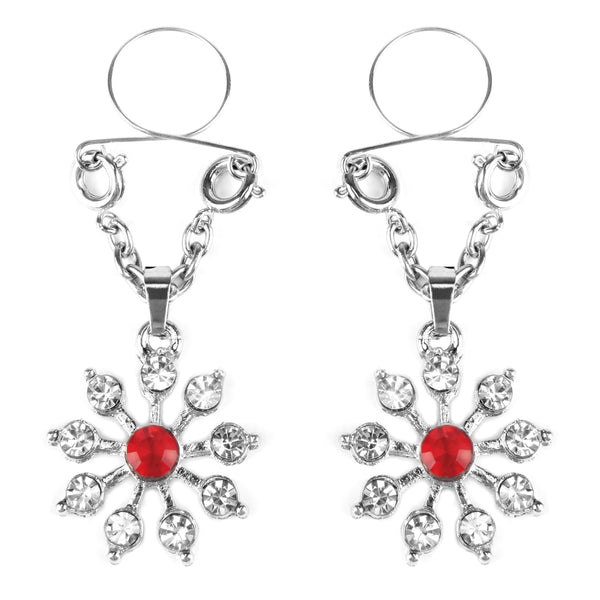 Ruby and Diamond Star Nipple Jewellery