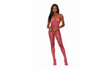 Dreamgirl Diamond Net Bodystocking Neon Pink