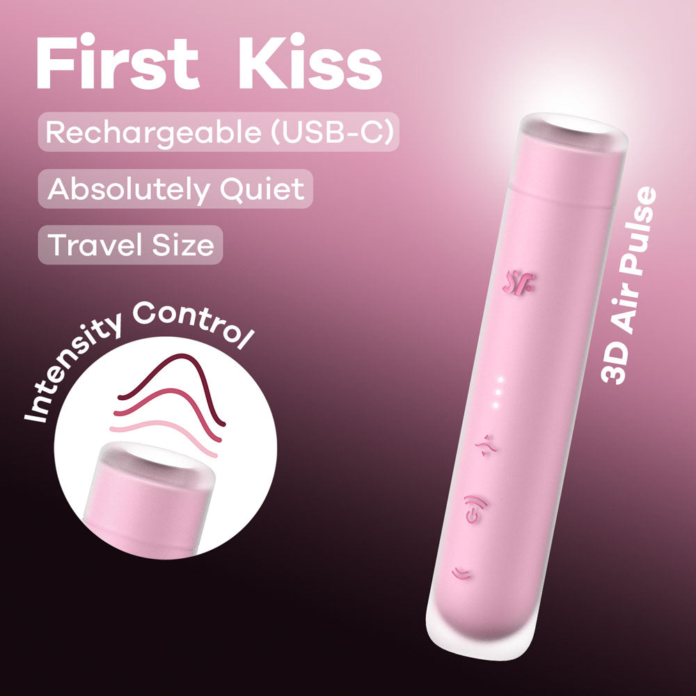 Satisfyer First Kiss - Pink USB Rechargeable Air Pulse Stimulator