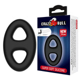 CRAZY BULL Oval Cock & Ball Ring - Black Cock & Ball Ring