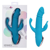 Maia KENNEDI - Blue 23.5 cm USB Rechargeable Triple Stimulating Vibrator