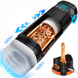 CyberSkin The Titan - Black USB Rechargeable Thrusting & Vibrating Auto Masturbator with Heater