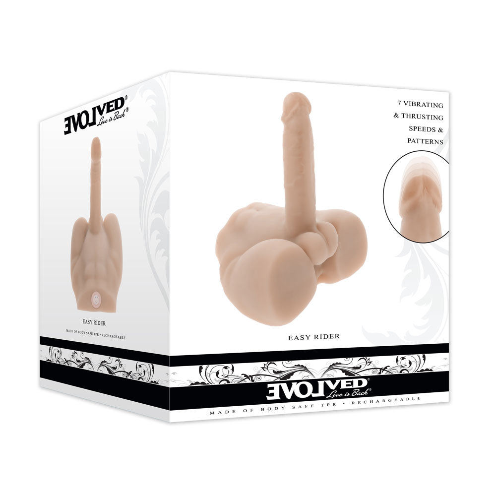 Evolved EASY RIDER LIGHT - Flesh USB Rechargeable Male Torso with Vibrating 17.8 cm Penis