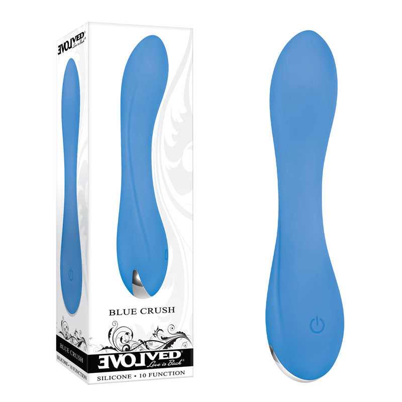Evolved BLUE CRUSH - Blue 12 cm USB Rechargeable Mini Vibrator