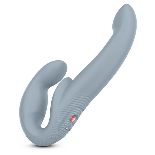 Fun Factory SHARE VIBE PRO cool grey - Grey USB Rechargeable Strapless Strap-On