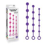 Bead Delight Silicone Anal Beads - Purple - Purple Anal Beads - Set of 3 Sizes