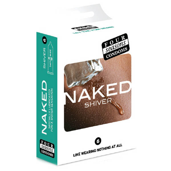 Four Seasons Naked Shiver - Ultra Thin Lubricated Condoms - 6 Pack