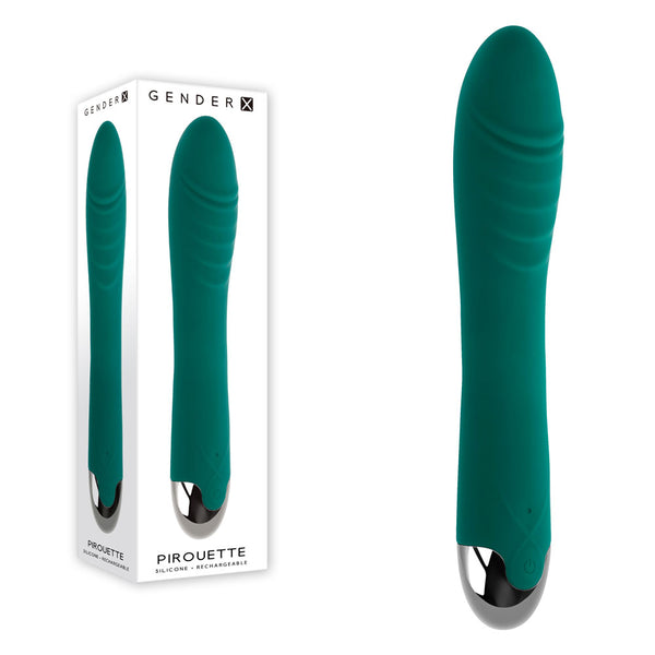 Gender X PIROUETTE - Green 20.6 cm USB Rechargeable Vibrator