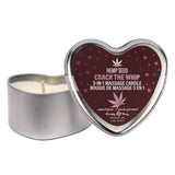 EB Hemp Seed 3 in 1 Massage Heart Candle - Crack The Whip - Crack The Whip (Dew-Kissed Rose, Violet Petals, Warm Amber) - 113 g