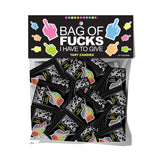 Bag Of Fucks I Have To Give - Bag of 25 - Fruit Flavoured Lollies - Bag of 25 Mini Packs