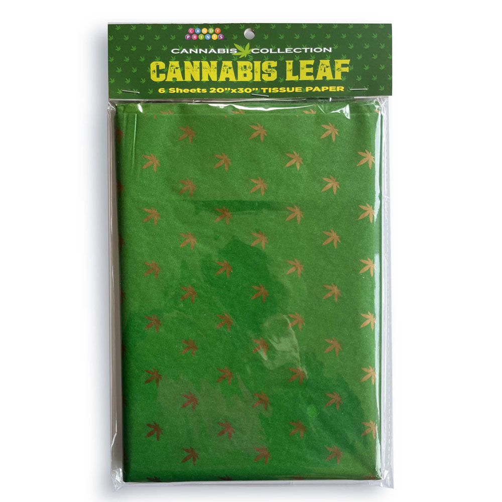 Cannabis Leaf Tissue Paper Sheets - Novelty Decoration Sheets - 6 Pack