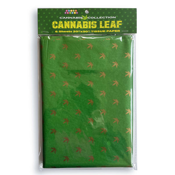 Cannabis Leaf Tissue Paper Sheets - Novelty Decoration Sheets - 6 Pack