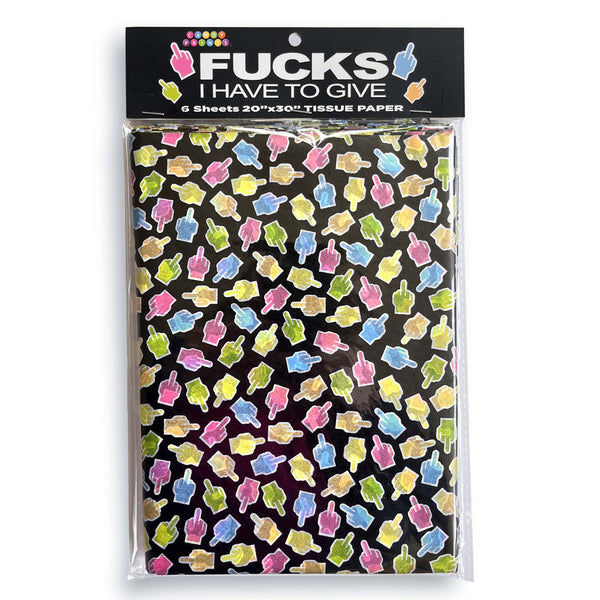 Fucks I Have To Give Tissue Paper Sheets - Novelty Decoration Sheets - 6 Pack
