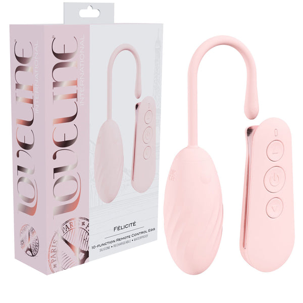 LOVELINE Felicite - Pink - Pink USB Rechargeable Vibrating Egg with Wireless Remote