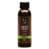 Hemp Seed Massage Lotion - Naked In The Woods (White Tea & Ginger) Scented - 59 ml Bottle