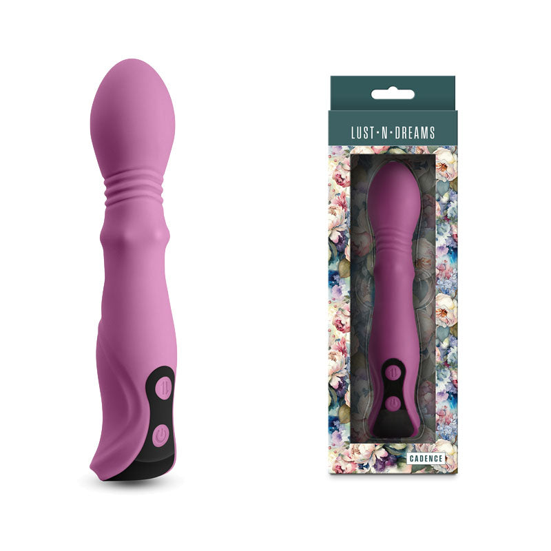 Lust-n-Dreams - Cadence - Blush - Purple 18.2 cm USB Rechargeable Thrusting & Sliding Vibrator