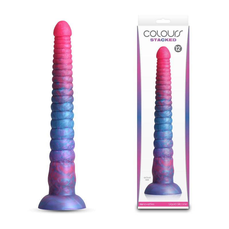 Colours Stacked - 12'' Dildo - Pink/Blue - Pink/Blue 30.6 cm Fantasy Dildo