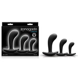 Renegade P Spot Kit - Black Anal Plugs - Set of 3 Sizes