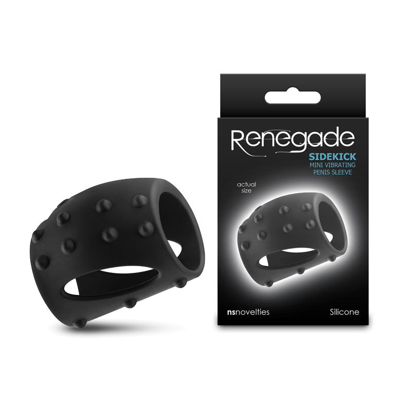 Renegade Sidekick - Black - Black USB Rechargeable Vibrating Penis Cage