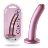 OUCH! Smooth Silicone G-Spot Dildo - 6'' / 14.5 cm - Rose Gold 14.5 cm Dildo