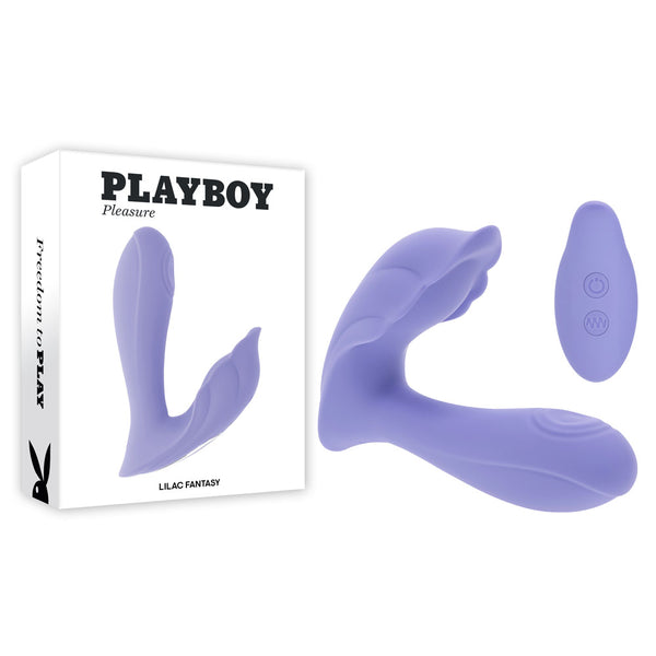 Playboy Pleasure LILAC FANTASY - Purple 13.5 cm USB Rechargeable Tapping Vibrator with Remote