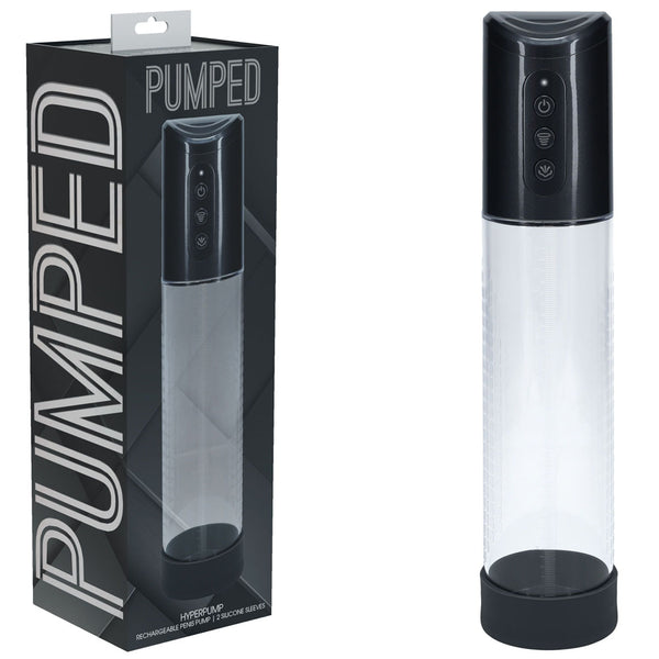 PUMPED Hyperpump Automatic Pump - Gunmetal - Gunmetal Grey USB Rechargeable Auto Penis Pump