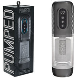 PUMPED Vortex - Gunmetal - Gunmetal Grey/Clear USB Rechargeable Sucking Rotating and Thrusting Auto Masturbator