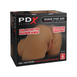 PDX Elite Shake That Ass - Brown - Brown USB Rechargeable Vibrating Mega Masturbator
