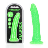 REALROCK 18 cm Slim Glow in the Dark Neon - Green - Glow in Dark Green 18 cm (7'') Dong
