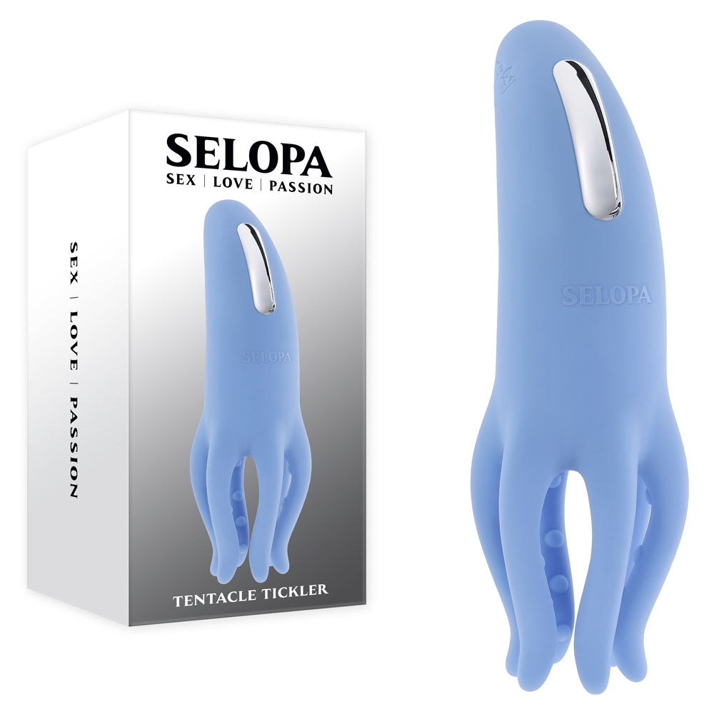 Selopa TENTACLE TICKLER - Blue USB Rechargeable Vibrating Stimulator