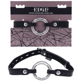 EDGE Interchangeable Ring Gag - Black Mouth Gag Restraint with 2 Interchangeable Pieces