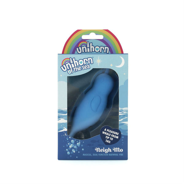 Unihorn of the Sea - Neigh Mo - The Narwhal - Blue USB Rechargeable Dual Motor Stimulator