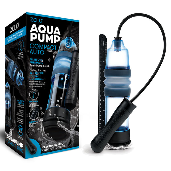 Zolo Aquapump Compact Auto - Blue Auto Water Penis Pump