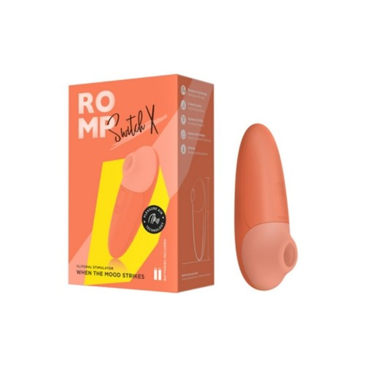 ROMP Switch X Clit Sucker Adult Sex Toys | 6 Sucking Levels | Nipple & Clitoris Sexual Pleasure Tools for Women