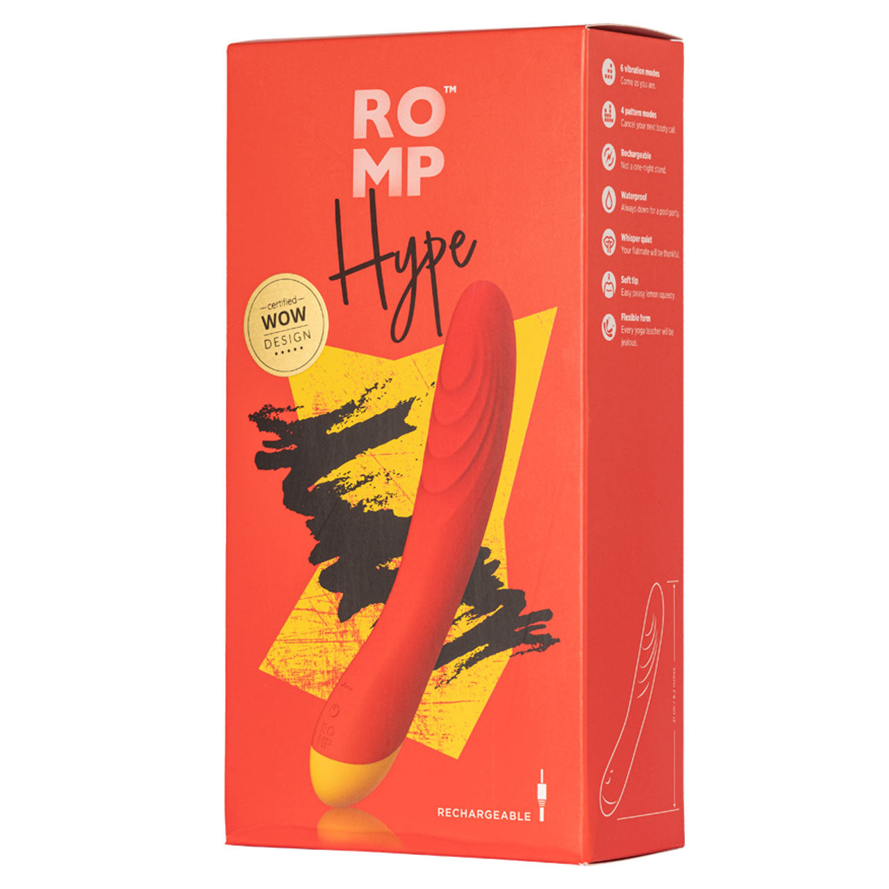 ROMP Hype G-Spot & Clit Vibrator | Female Vibrating Clitoral & G spot Massage Sex Toy